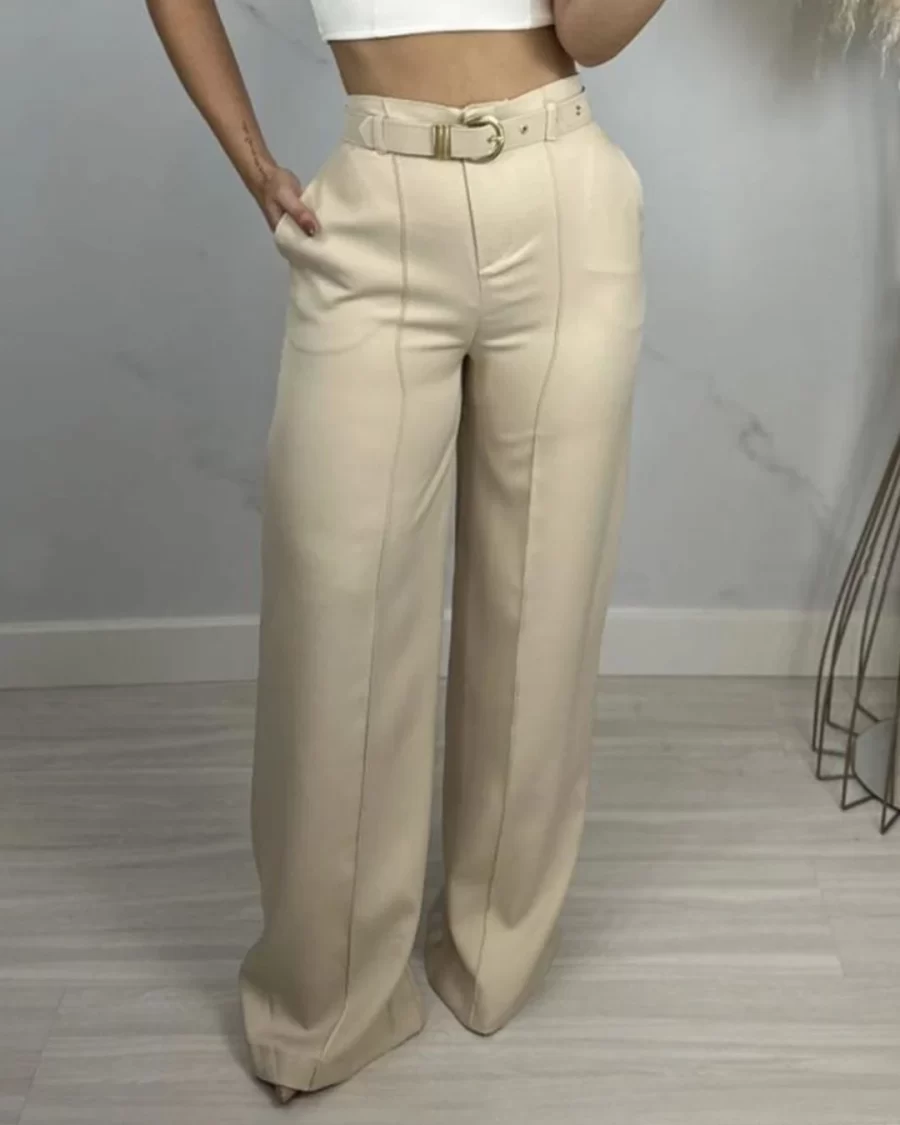 Calça Pantalona com Cinto